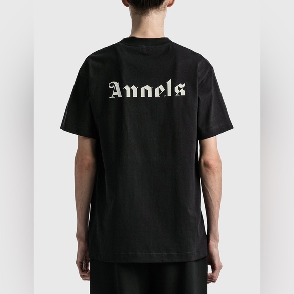 NWT Men’s Size Small Moncler X Palm Angels Wing Logo Tee 100% Cotton In Black - Picture 6 of 17